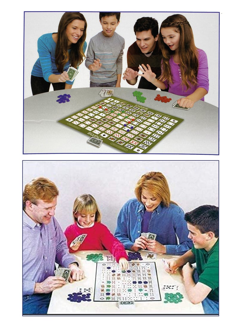SEQUENCE The original Sequence game, large size, with a folding board, cards and chips from Jacks - an entertaining group game  - Image 3