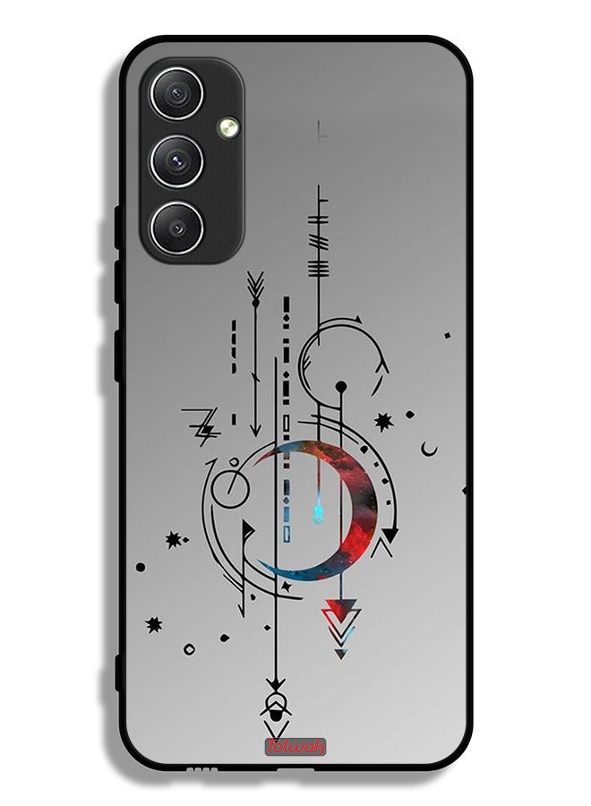 Tolwak Samsung Galaxy A34 5G Protective Case Cover Moon And Arrows Art Pattern - Image 1