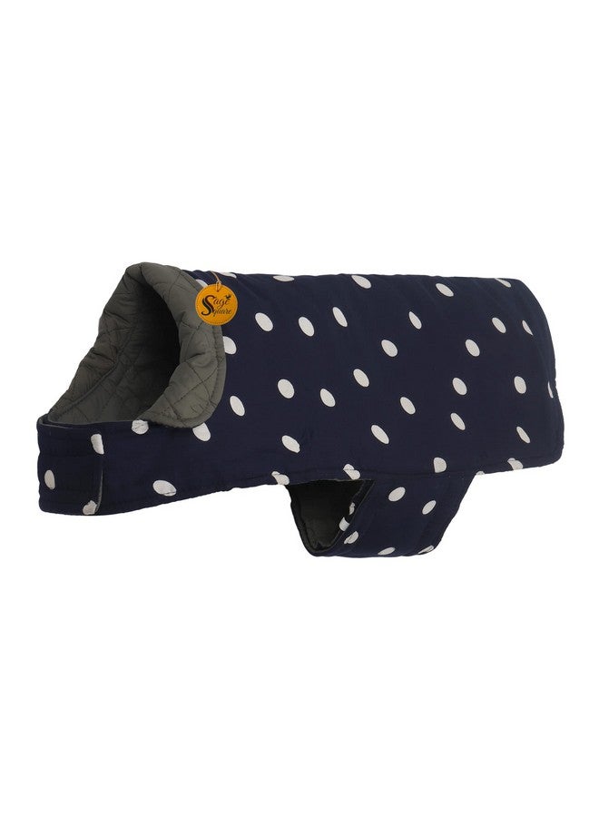 Sage Square 2 In 1 Premium Reversible Double Side Dog Coat, Ultra Warm Windproof Winter, Thicker Fleece Jacket For Cold Weather (Navy Blue And Grey) (Xlarge) (28 Inches) - Image 5