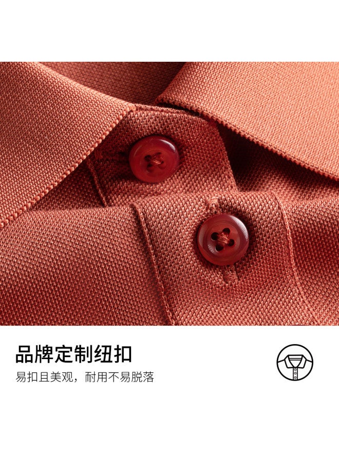 Fomoce summer Solid Color Casual Versatile Men's Short-sleeve Polo Shirt - Image 5
