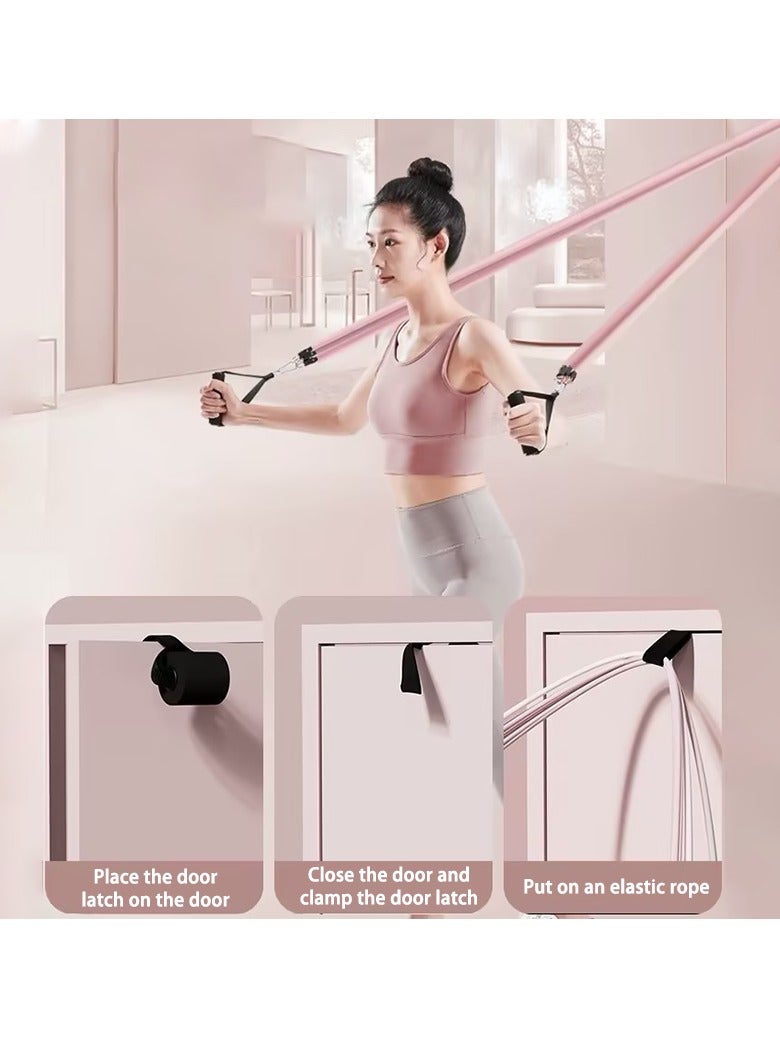 Generic Elastic Pull Rope for Women and Men Multifunctional Fitness Pull Rope Home Abdominal Stretcher Training Pilates Stick Set Of 15 Pieces - Image 5