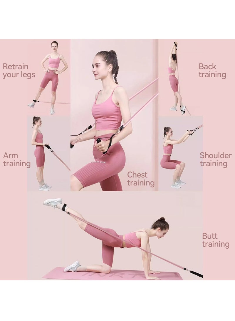 Generic Elastic Pull Rope for Women and Men Multifunctional Fitness Pull Rope Home Abdominal Stretcher Training Pilates Stick Set Of 15 Pieces - Image 4