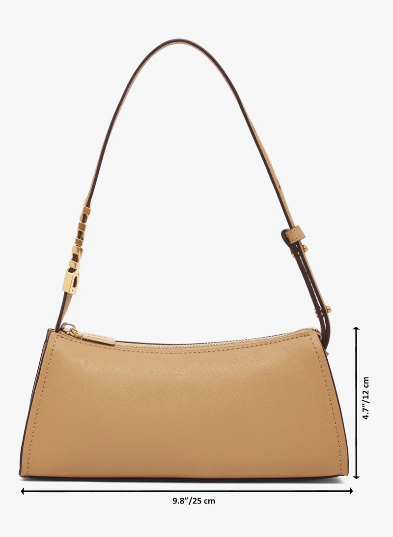 DKNY cappuccino Avril Top Zip Shoulder Bag for Women | Best Price UAE