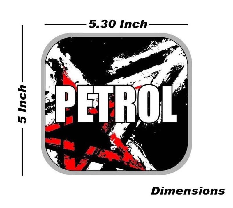 Auto E-Shopping Car Tank Petrol Sticker Sign Rectangle Shape Vinyle Universal Size 5" x 5.3" - Image 3