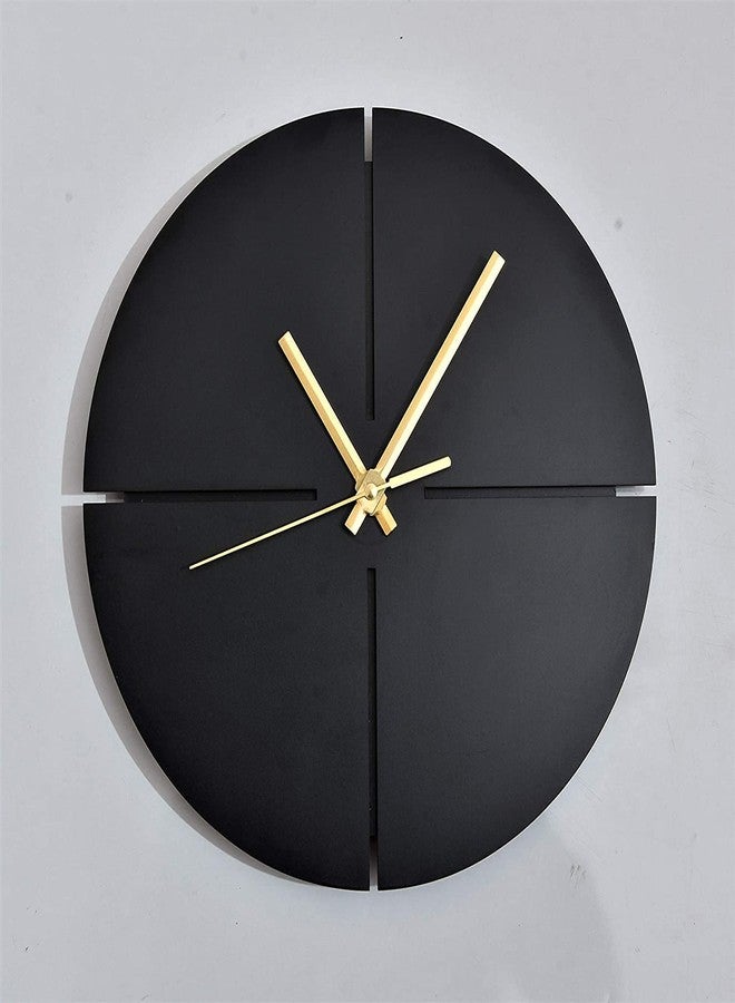 Ingo creation Clock for Home Hall Living Bedroom Kitchen Wooden Analog Stylish Silent Non-Ticking Wall Clock 12 Inches Modern and Decorative Round Wall Clock - Image 1