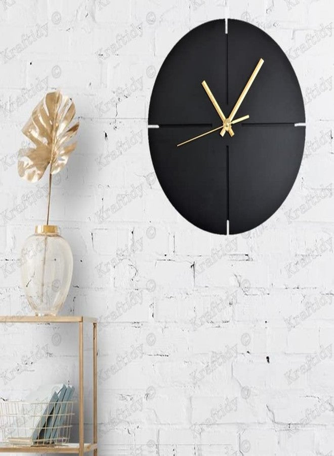 Ingo creation Clock for Home Hall Living Bedroom Kitchen Wooden Analog Stylish Silent Non-Ticking Wall Clock 12 Inches Modern and Decorative Round Wall Clock - Image 5