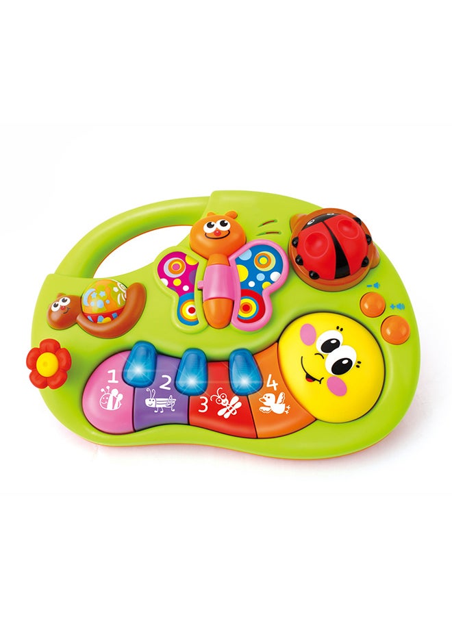 HOLA - Hola Smile Face Fun Keyboard - Interactive Baby Piano with 2 Modes (Learning & Music), Educational Toy with 1-2-3’s, Colors, Sounds, Musical Notes, and Sensory Stimulation for Toddlers 6M+ - Image 1