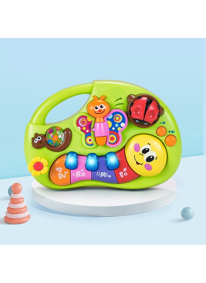 HOLA - Hola Smile Face Fun Keyboard - Interactive Baby Piano with 2 Modes (Learning & Music), Educational Toy with 1-2-3’s, Colors, Sounds, Musical Notes, and Sensory Stimulation for Toddlers 6M+ - Image 1