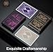 SLOWPLAY 100 Plastic Playing Card Set 2 Decks Purple Gold Jumbo Index Poker Size Superior Flexibility and Durability Waterproof Washable Professional Playing Cards for Texas Holdem Poker - Image 2