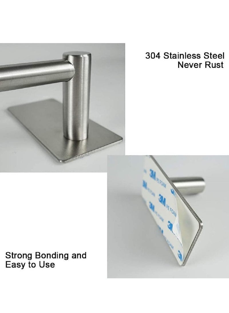 MIXDE رف المناشف، شريط المناشف الفولاذ المقاوم للصدأ 304 | ضد الصدأ وضد الماء | ذاتية اللصق | تحمل قوي | قوي | حامل أدوات تنظيف منشفة الحمام للحمام - Image 4
