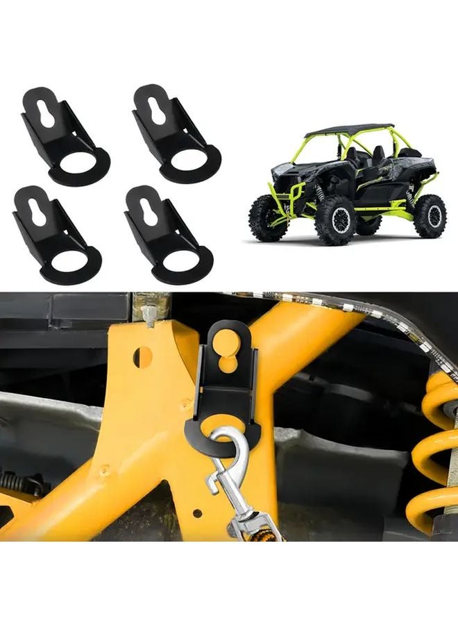 4 قطع من السوداء UTV أربطة الربط خطافات لـ Can Am Maverick X3 2017-2024 - Image 2