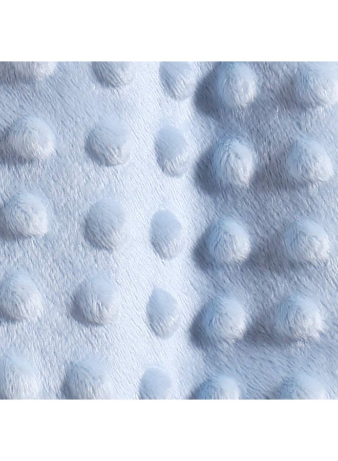 CREVENT Cozy Plush Baby Security Blanket Loveys for Baby Boys Minky Dot Front  Sherpa Backing with Animal Face Blue Bear - Image 3