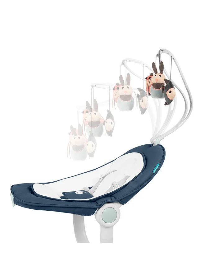 babymoov Swoon Air, 360° High Baby Bouncer, Electric Baby Swing Rocker With Motion Sensor, 5 Swing Speeds, 2 Rocking Modes, 8 Lullabies, Mini-Usb Adapter, Removable Play Arch, 0+