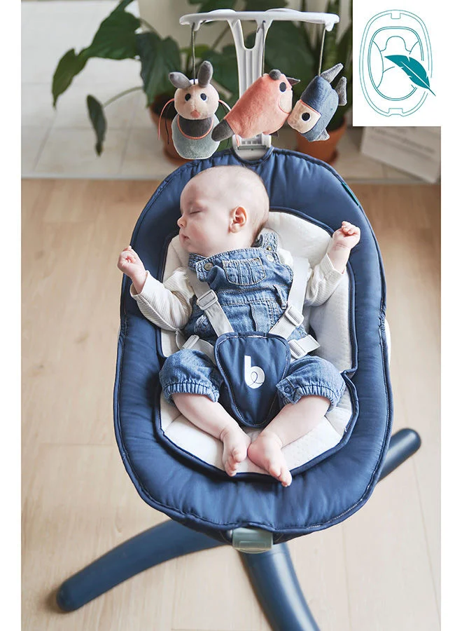 babymoov Swoon Air, 360° High Baby Bouncer, Electric Baby Swing Rocker With Motion Sensor, 5 Swing Speeds, 2 Rocking Modes, 8 Lullabies, Mini-Usb Adapter, Removable Play Arch, 0+