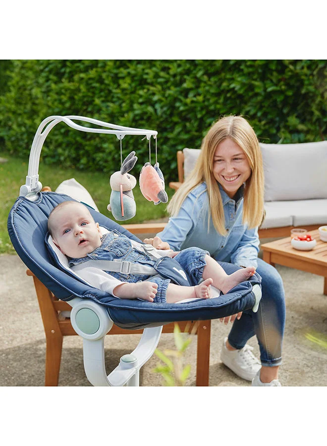 babymoov Swoon Air, 360° High Baby Bouncer, Electric Baby Swing Rocker With Motion Sensor, 5 Swing Speeds, 2 Rocking Modes, 8 Lullabies, Mini-Usb Adapter, Removable Play Arch, 0+