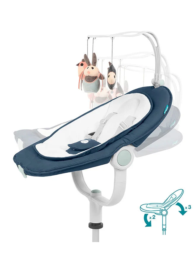 babymoov Swoon Air, 360° High Baby Bouncer, Electric Baby Swing Rocker With Motion Sensor, 5 Swing Speeds, 2 Rocking Modes, 8 Lullabies, Mini-Usb Adapter, Removable Play Arch, 0+