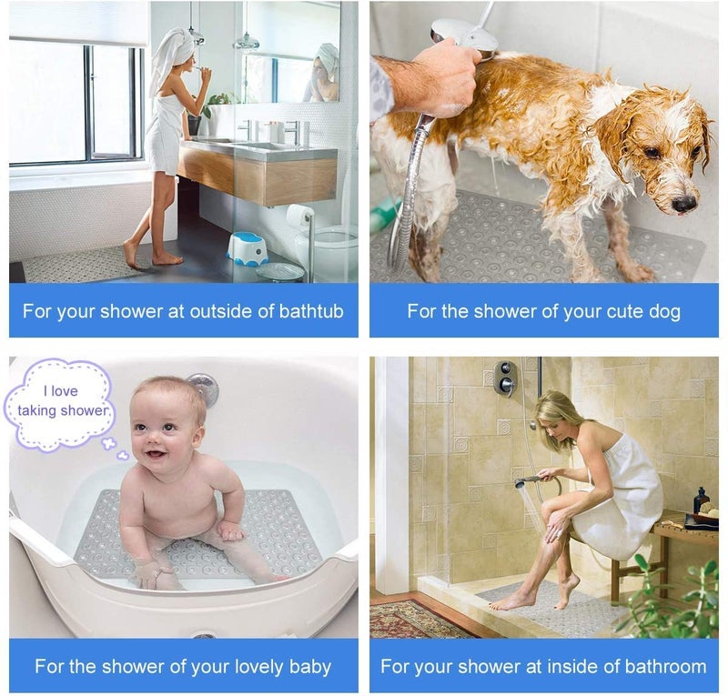 TAGPR Door Bathroom Anti Slip for Entrance mat for Bathroom Floor Foot Anti Skid Bathtub Shower mat Suction Cups (Design 1 | 70 X 40) - Image 5