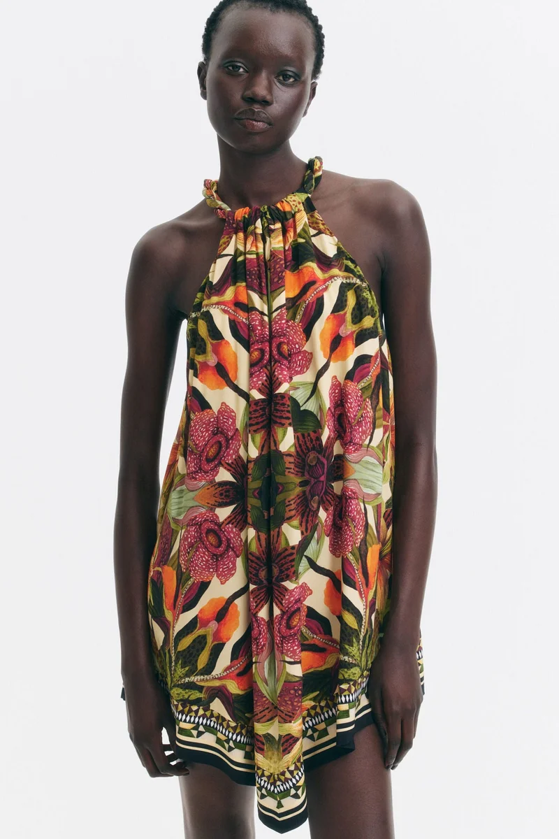 H&M  Patterned handkerchief dress for Women | Best Price UAE