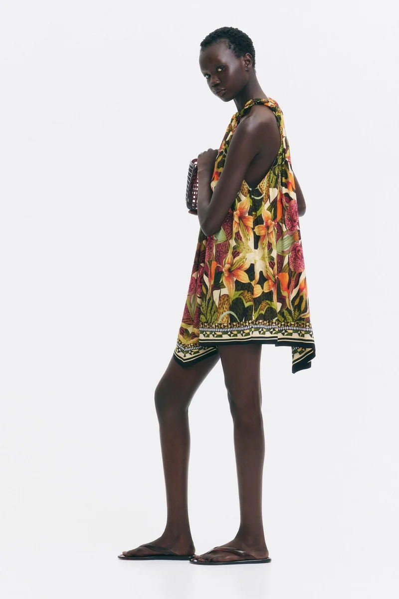 H&M  Patterned handkerchief dress for Women | Best Price UAE