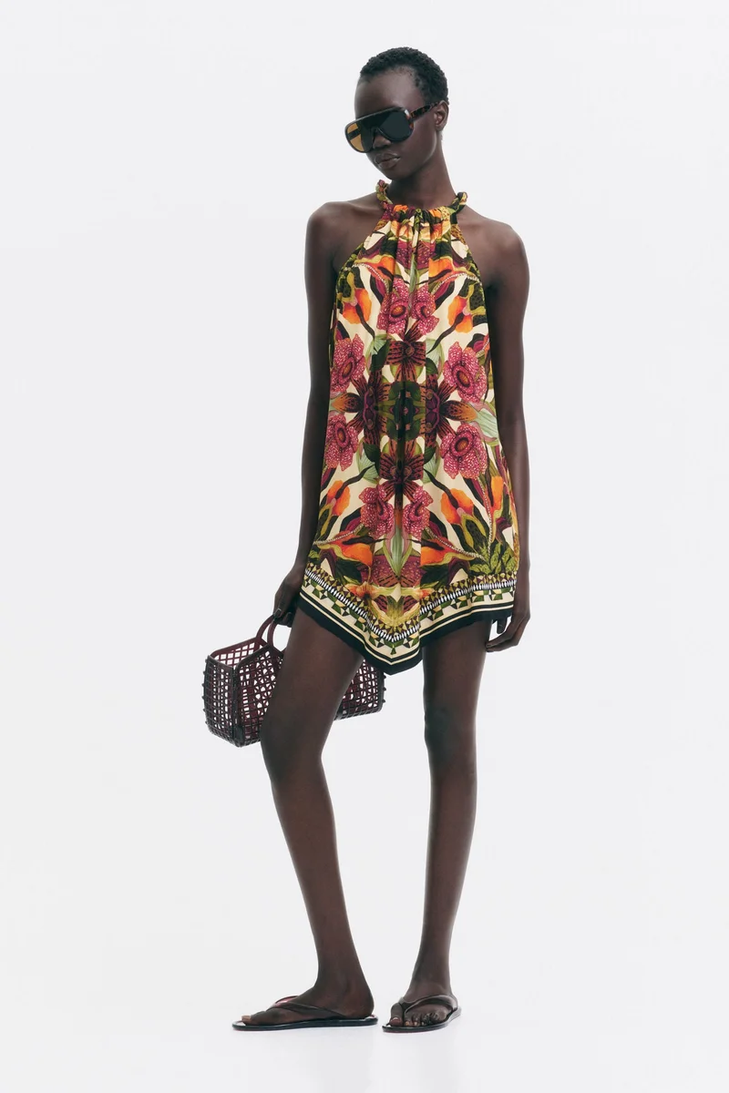 Patterned handkerchief dress