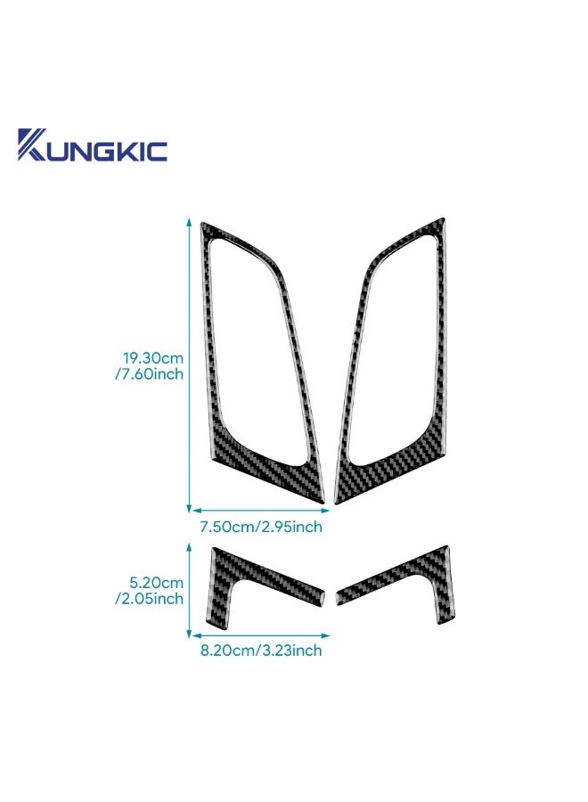 KUNGKIC Real Soft Carbon Fiber Car Central Control Air Outlet Frame Sticker For Ford Focus 3 MK3 2012 2013 2014 SE/ST LHD Accessories - Image 4
