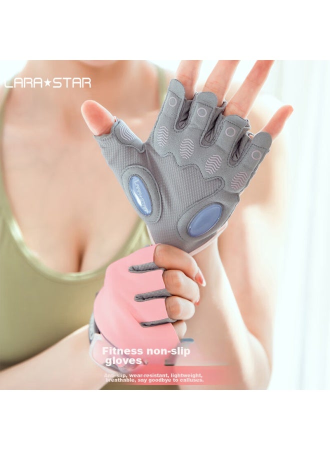 LAURASTAR Laura Star Fitness Gloves, Sports Cycling Fingerless Gloves, Training Pull-up Bar, Weightlifting Equipment, Exercise, Non-slip, For Women - Image 1