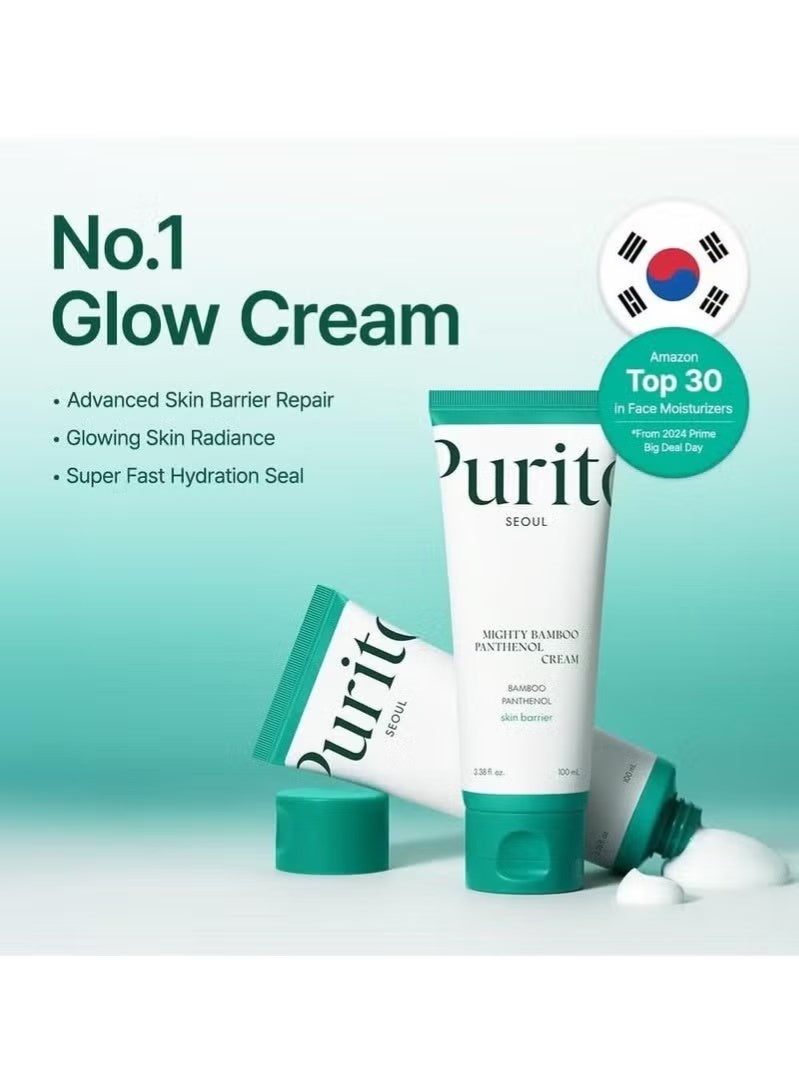PURITO Mighty Bamboo Panthenol Cream, Glow Cream, Skin Barrier Repair, for All Skin Types, Daily Face Moisturizer, Glass skin, Vegan, Korean Skin Care 3.38fl.oz / 100ml - Image 3
