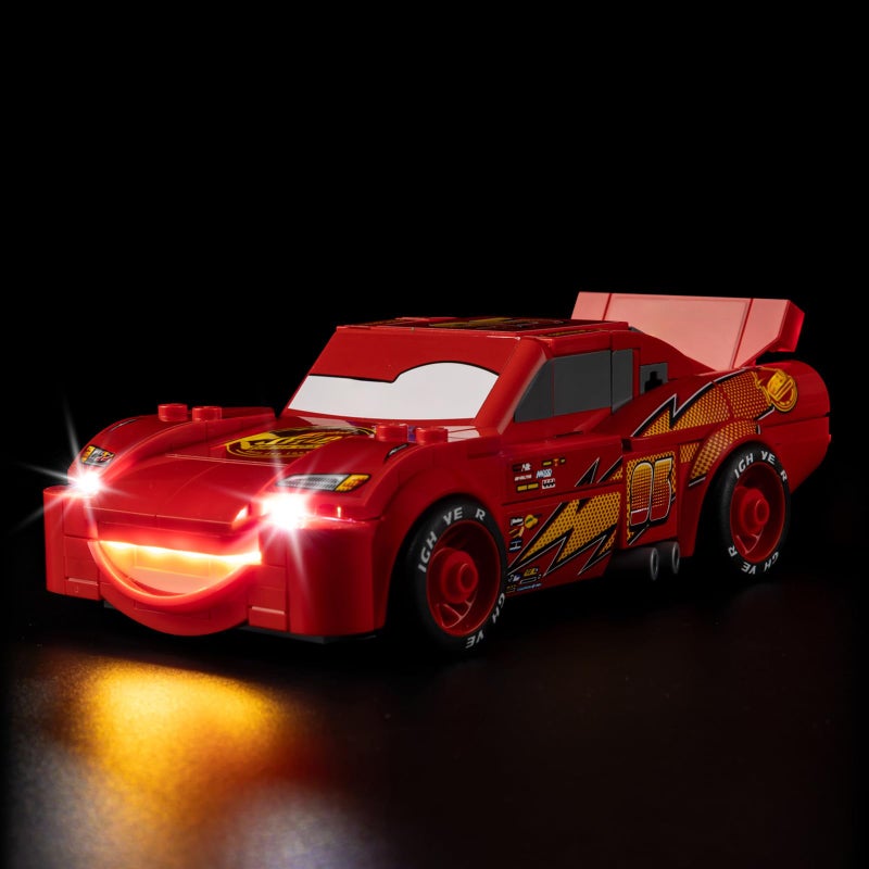 BrickSoul Light Up Kit Compatible with Lego Speed Champions Lightning McQueen 77255 Building Set Upgrade Design Lighting Accessories CableHiding Tech for Display 77255 Set NOT Included - Image 3