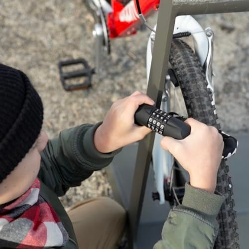 woom Lokki Bike Lock, Children’s Combination Bicycle Cable Lock, Hardened Steel Chain Safety Lock (24” Chain) - Image 4