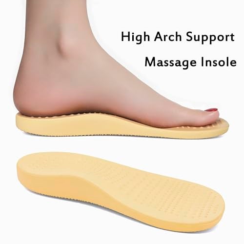INMINPIN Women and Men Orthopedic Clogs Arch Support Garden Shoes Sandals Slippers with Plantar Fasciitis Feet Insoles,Bright Yellow,12.5-13.5 Women/11-11.5 Men - Image 3