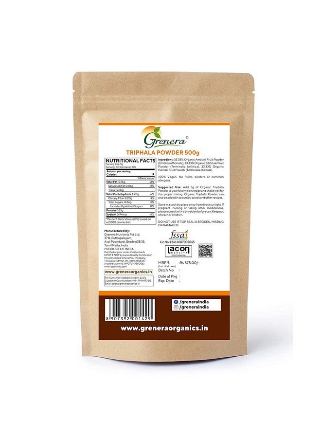 Grenera Triphala Powder, 500g | Vegan, Gluten Free, Non GMO - Image 2