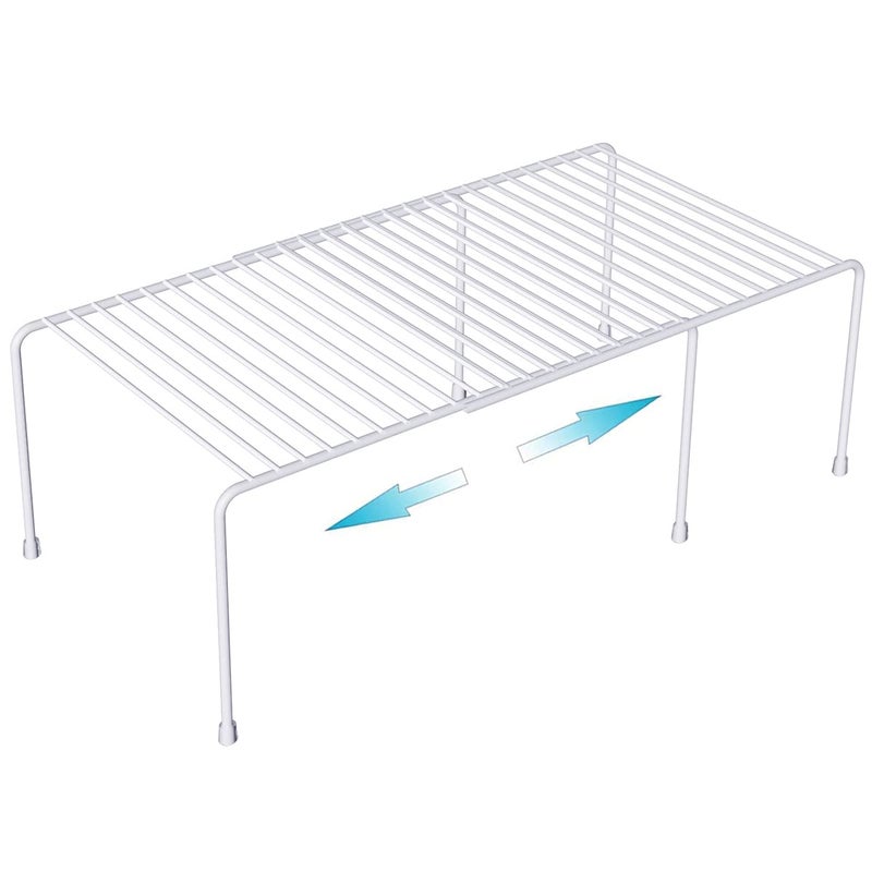 Homics Kitchen Cabinet Organizer and Storage Shelves Expandable Freezer Shelf Organizer Rack with Scratch Resistant Feet for Counter Pantry Dish Spice Cupboards