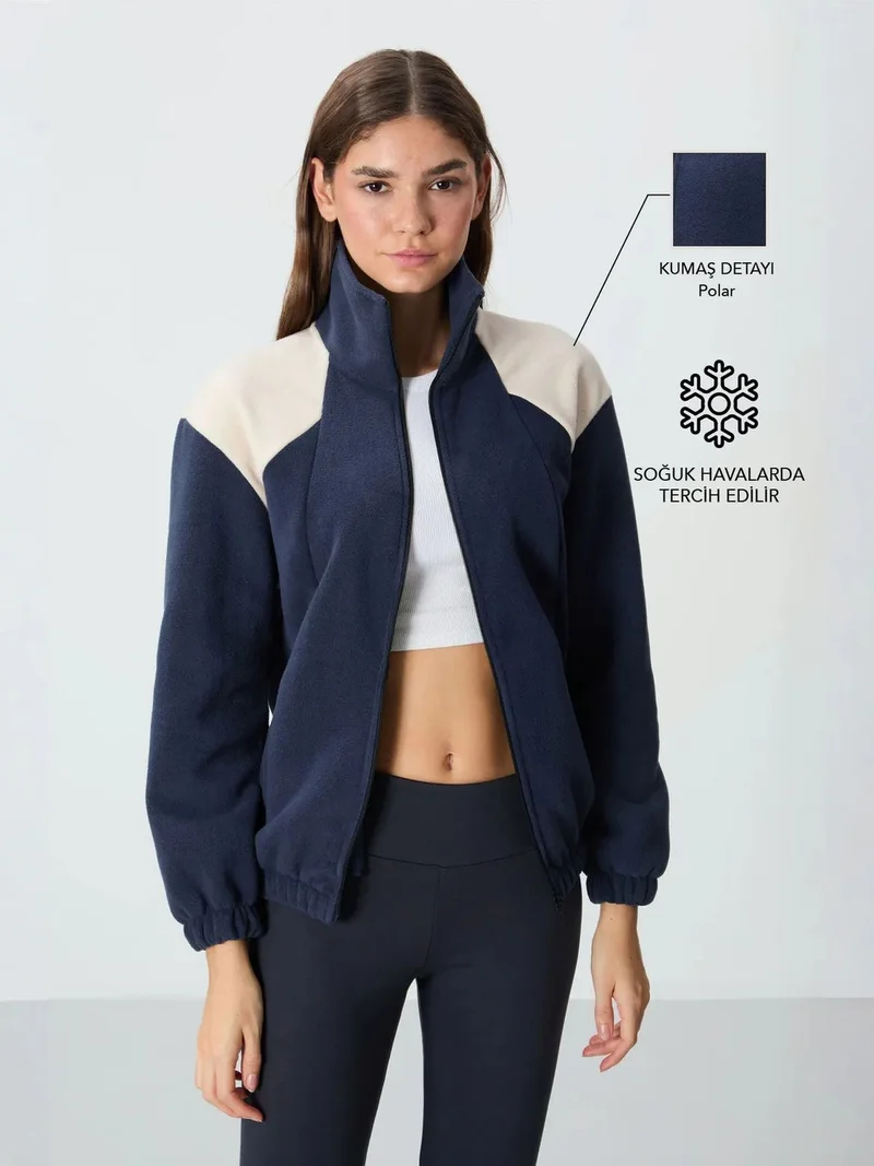 TOMMYLIFE TOMMY Oversized Color Block Half-Zip Sweatshirt