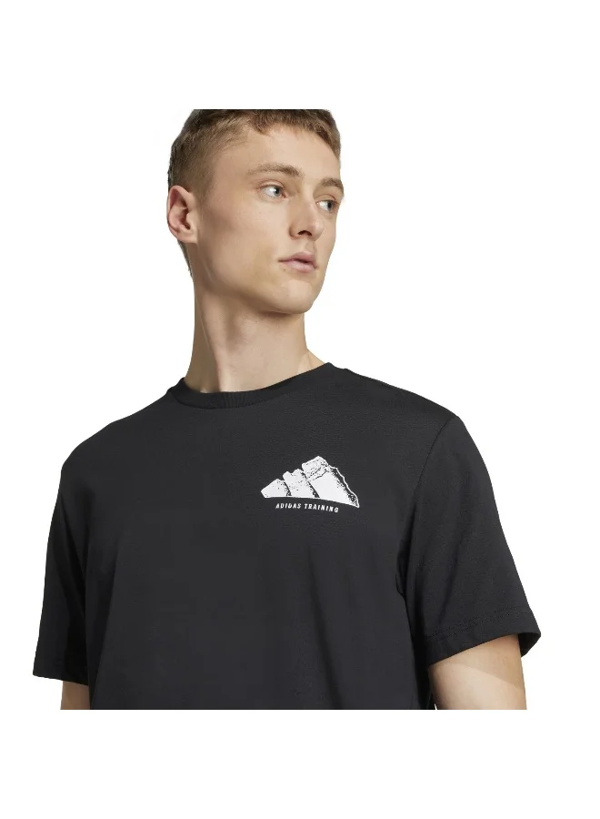 adidas M Vntg G T Black Graphic Tee (Short Sleeve) T-Shirts For Men