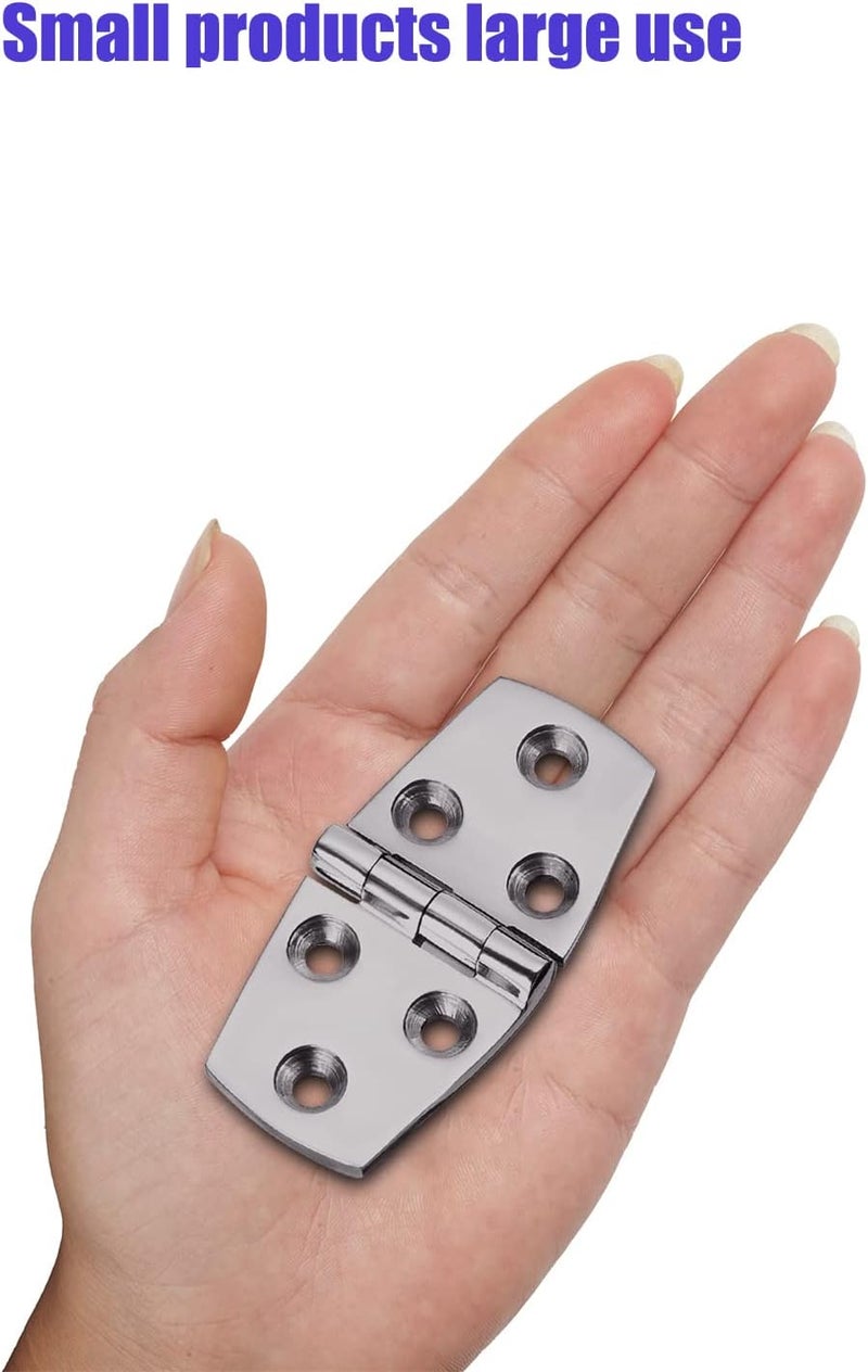 Boat Strap Hinges, Door Hinges, 3 inch x 1.5 inches (76 x 38mm), Stainless Steel Hinges, Marine Hinges, 316 Stainless Steel with Screws (4 PCS) - Image 5