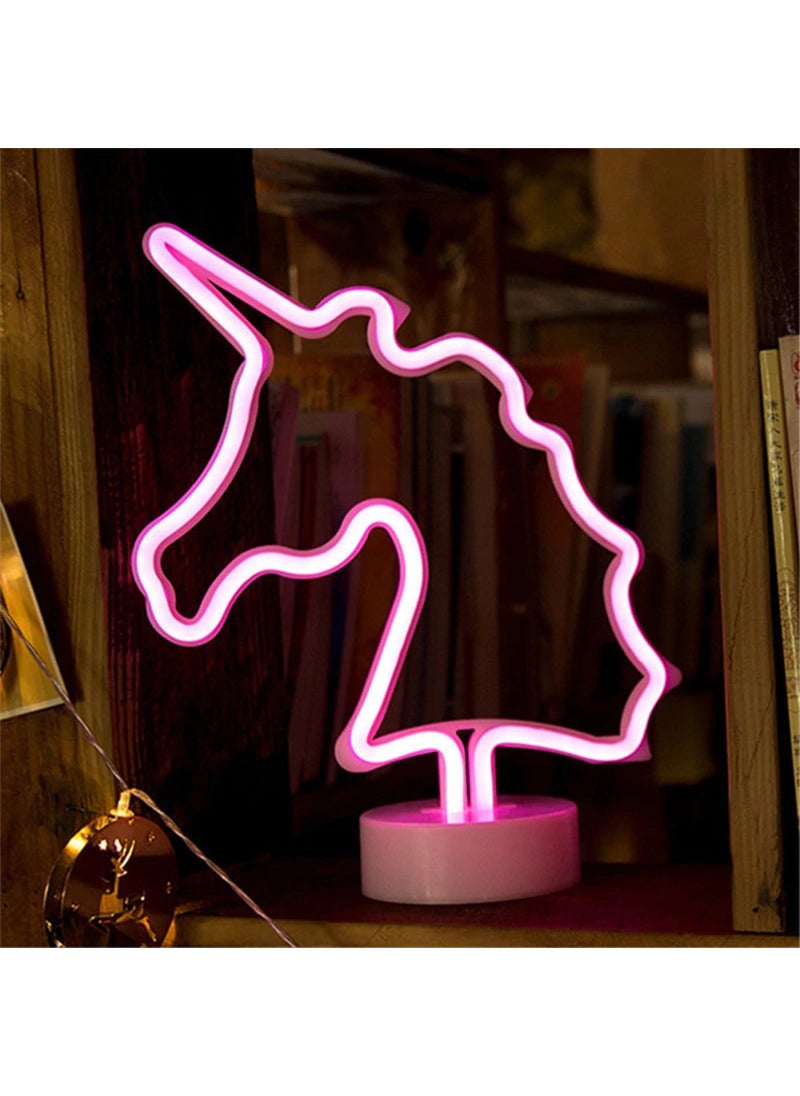 Hediyesahibi Gift Holder Unicorn Design Neon LED Light Lamp  - Image 2