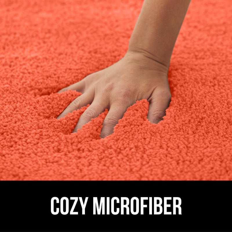 غوريلا جريب غوريلا قبضة قسط البساط الفاخرة البساط البساط ناعم سميك سميك زعنفة الحمام السجاد السجاد آلة قابلة للغسل الحصير الجافة السريعة لحوض استحمام دش وأرضية على مدار 24 × 17 كورال - Image 2