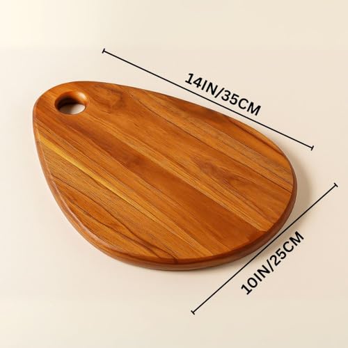 Decorlay Acacia Wood Chopping Board Oval Shape | Multipurpose Cutting & Serving Board for Vegetables, Fruits, Meat, Cheese & Bread | Brown - Image 3
