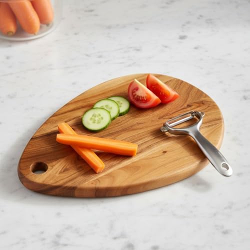 Decorlay Acacia Wood Chopping Board Oval Shape | Multipurpose Cutting & Serving Board for Vegetables, Fruits, Meat, Cheese & Bread | Brown - Image 2