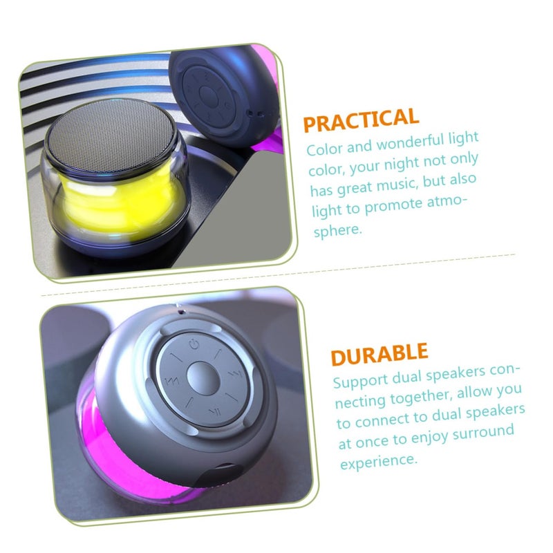 Portable Outdoor Wireless Speaker with RGB Lights and Noise Reduction for Teenagers - Image 4