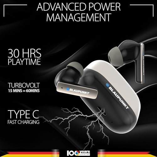 Blaupunkt Newly Launched Btw100 Khrome+ Bassbuds Truly Wireless Bluetooth in Ear Earbuds I Hd Sound I Gaming Mode I Low Latency I 30H Playtime* I Turbovolt Charging I Bt Version 5.3 - Image 2