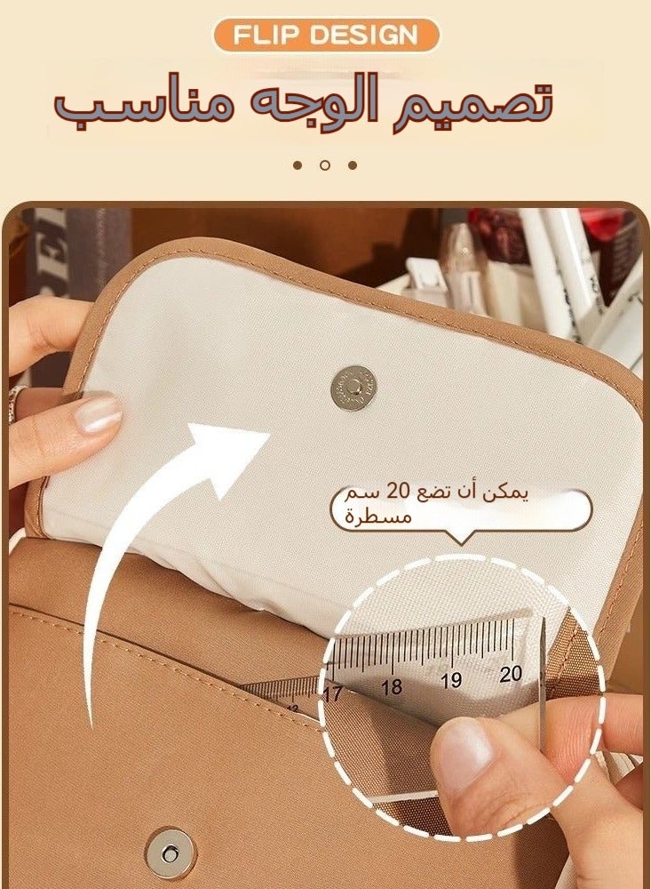 حقيبة أقلام ذات سعة كبيرة، حقيبة تخزين محمولة للمدرسة والمكتب والجامعة، منظم أدوات مكتبية عصري للأولاد والبنات  - Image 3