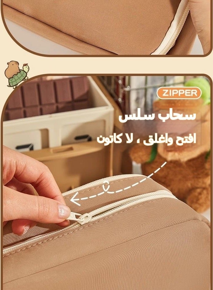 حقيبة أقلام ذات سعة كبيرة، حقيبة تخزين محمولة للمدرسة والمكتب والجامعة، منظم أدوات مكتبية عصري للأولاد والبنات  - Image 5