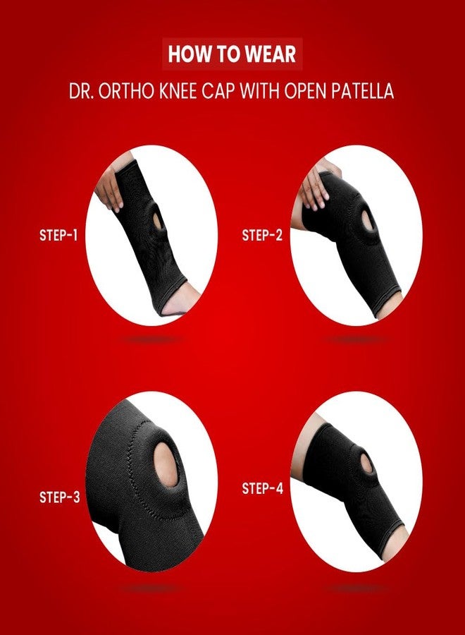 Dr. Ortho Dr.Ortho Knee Cap With Open Patella, Knee Cap For Pain Relief, Knee Support For Men & Women (Black, Medium) - Image 5