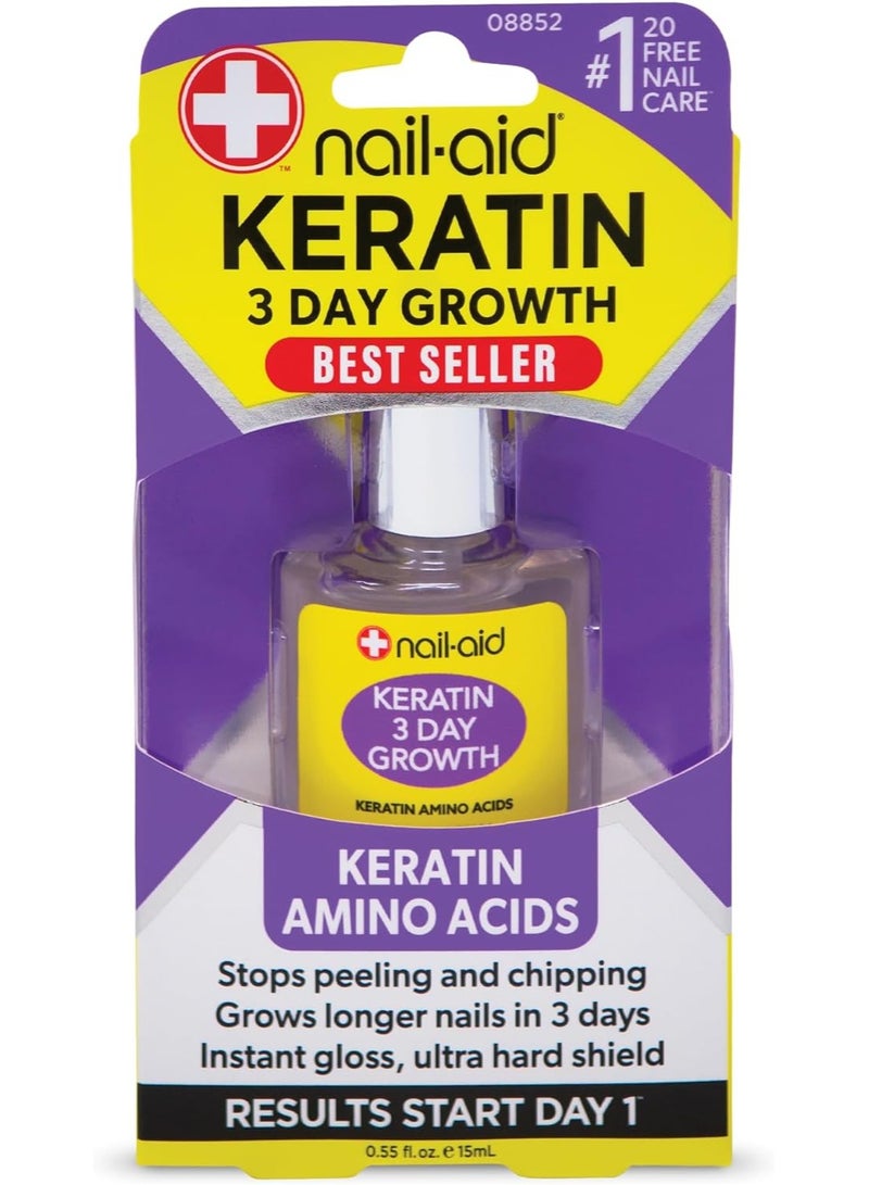 Nail-aid Keratin 3 Day Growth Nail Treatment (0.55 fl.oz) - Image 1