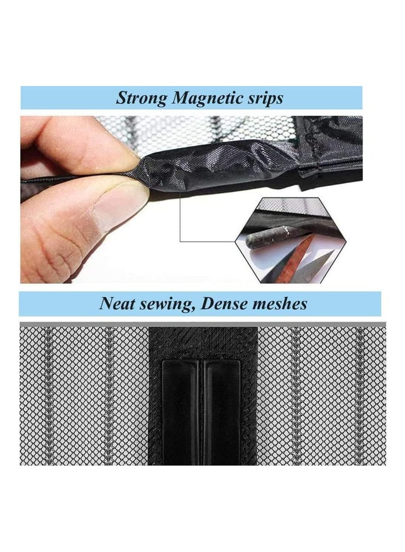 Magnetic Screen Door Heavy Duty Anti Mosquito Mesh Automatic Closing Mosquito Net Portable Mesh No Drilling Fly Repellent Insects 120 X 220CM - Image 2