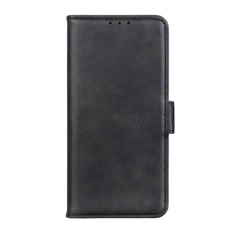 PU Protective Case for Redmi Note 13 Pro with Side Magnetic and Cow Grain Texture plus Shockproof plus Drop Protection plus Anti-Fingerprint in Black - Image 1