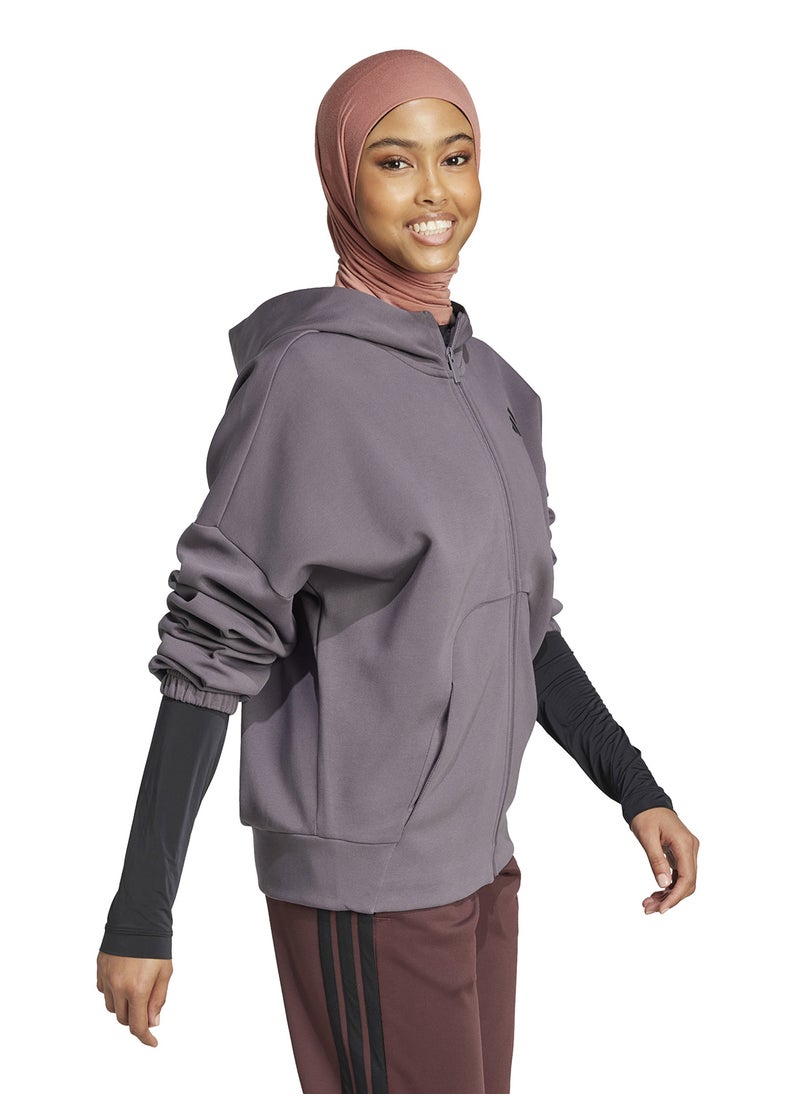 Adidas - Future Icons Small Logo Full Zip Hoodie - Image 1