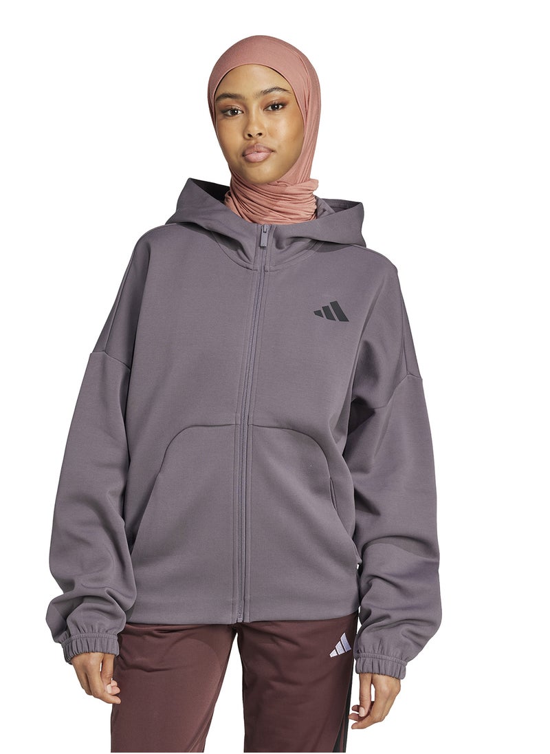 Adidas - Future Icons Small Logo Full Zip Hoodie - Image 1
