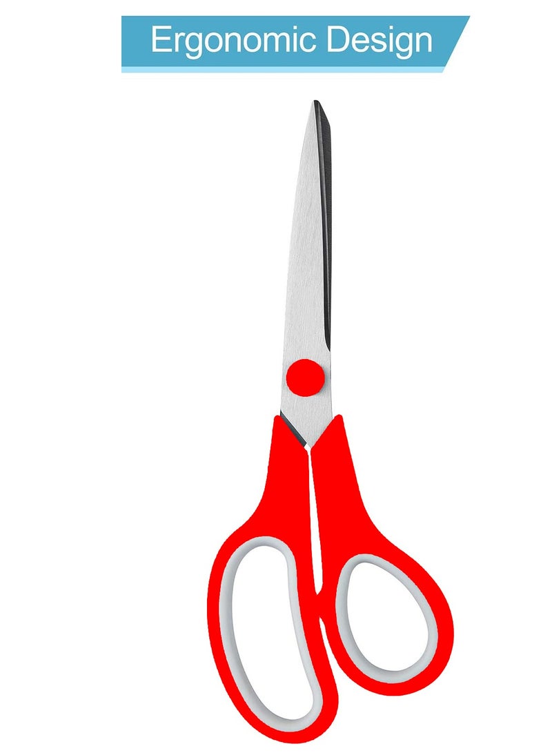 Zoro Scissors Comfort Grip 8 Inch MultiPurpose Heavy Duty Durable Stainless steel and Sharp Blade for Universal Cutting  - Image 2